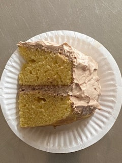 Butter Cake with Whipped Chocolate Cream Frosting (Lg slice)