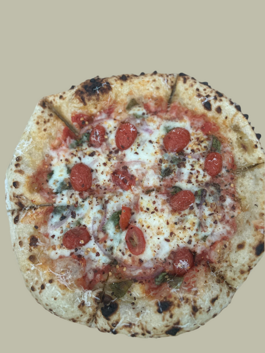 Tomato-basil pizza