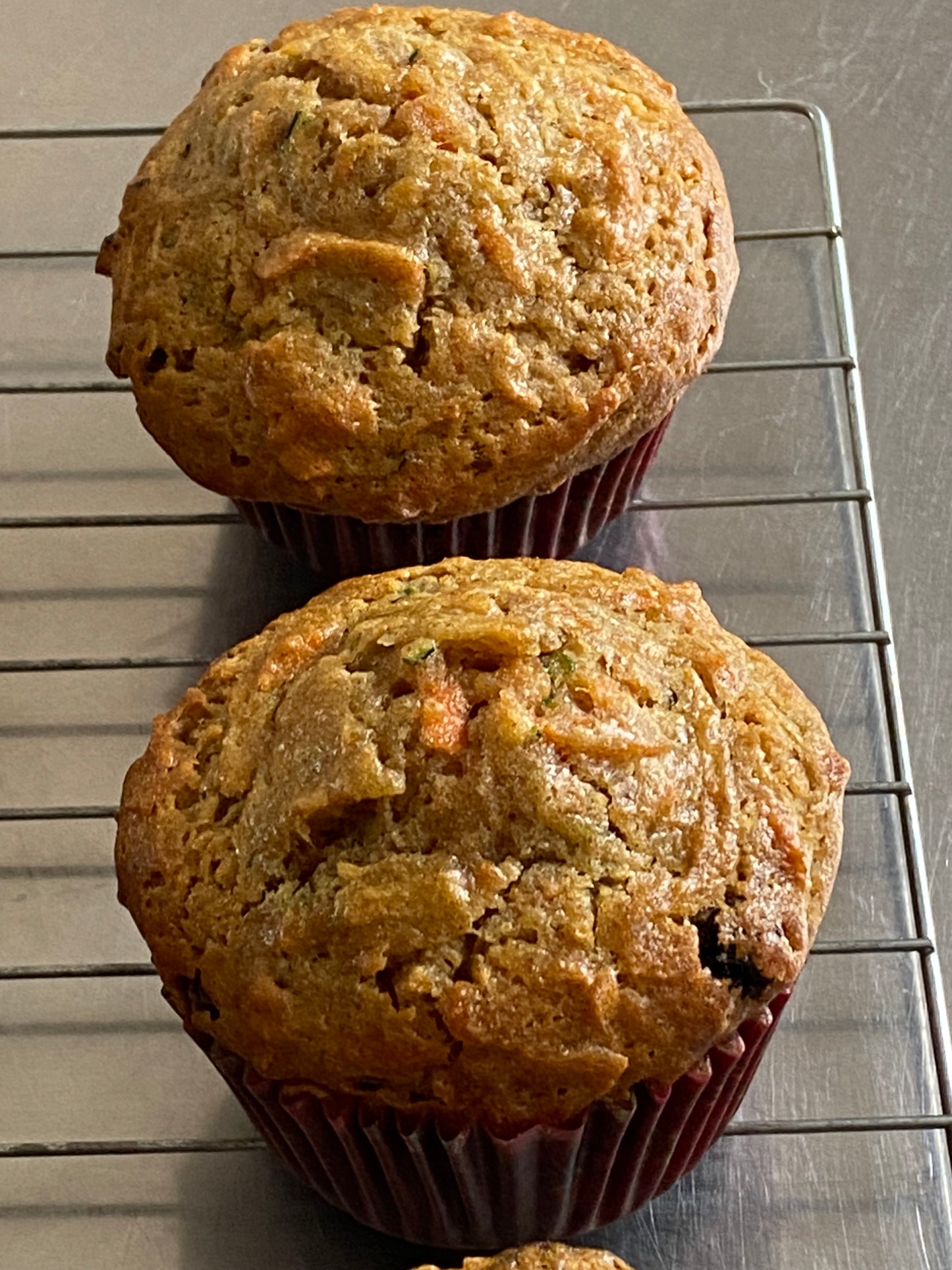 Organic Apple-carrot-zucchini muffins