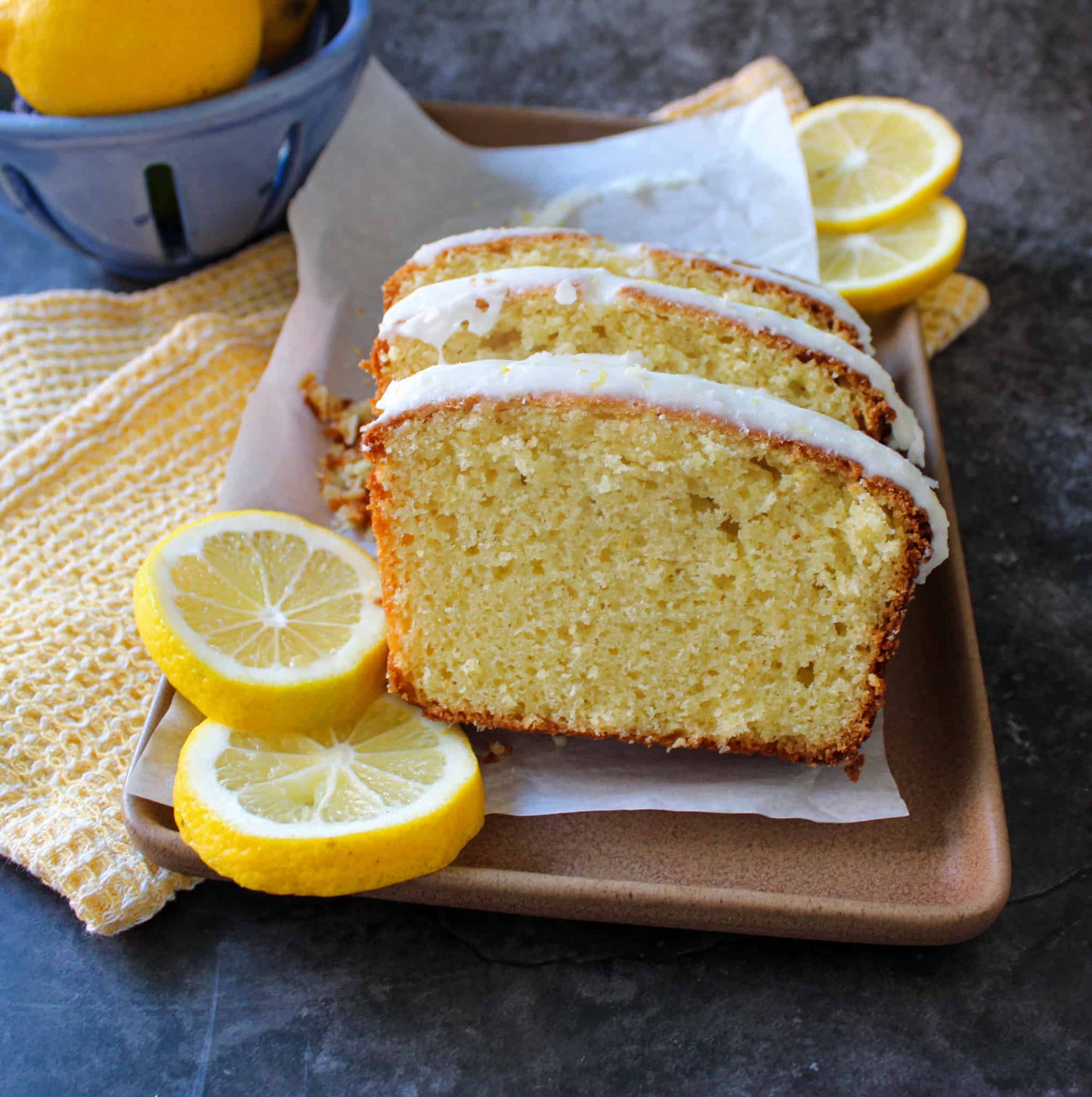 Lemon Loaf with lemon icing
