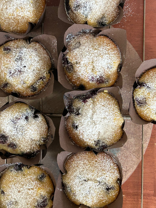 Blueberry-lemon muffins